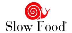 The Slow Food logo: a red snail with the text "Slow Food" below in black characters