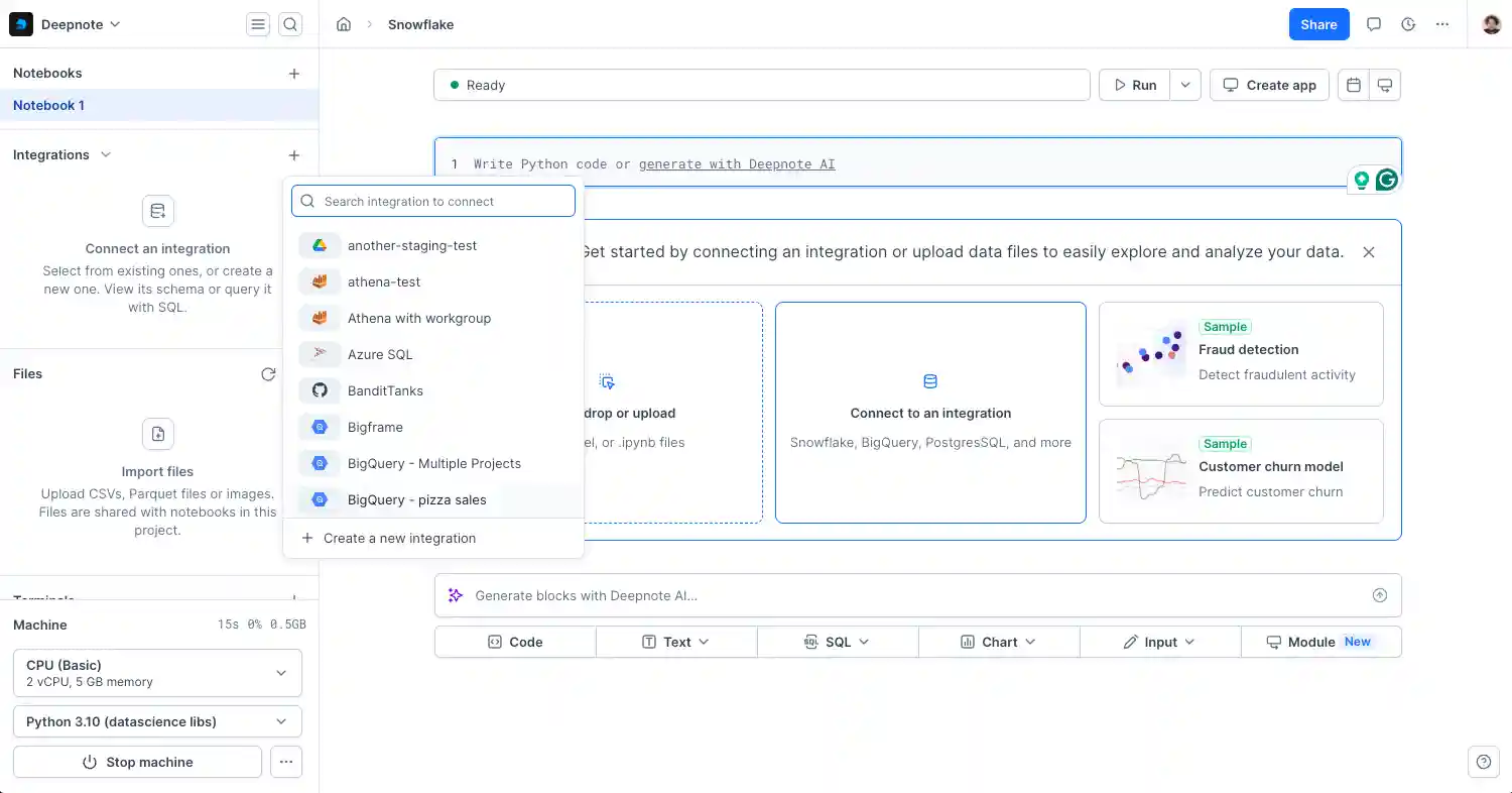 Create new integration