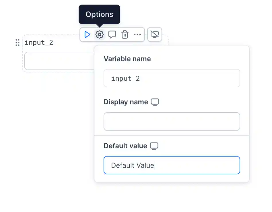 Text Input Default Value