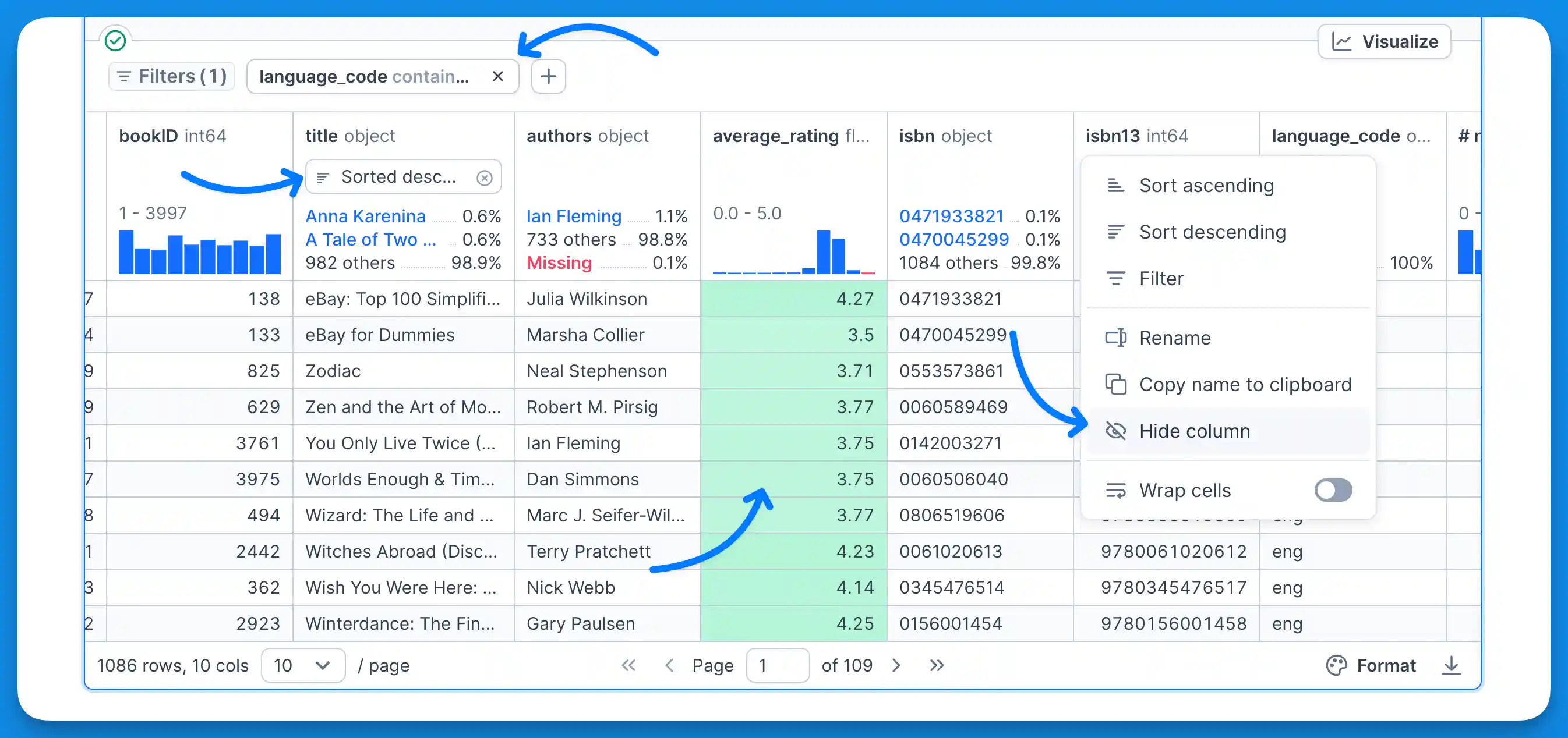 SQL block data table