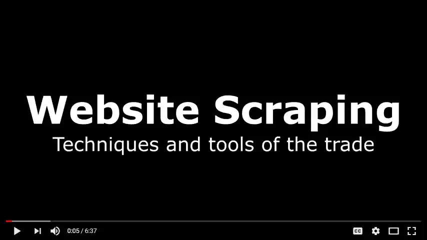 Web Scraping - Techniques and tools of the trade