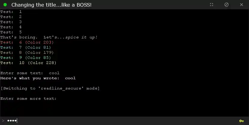 A screenshot of an ExecTerminal