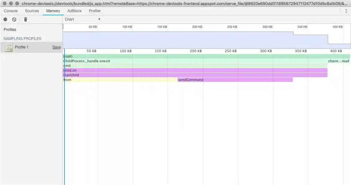 Saving the .heapprofile file