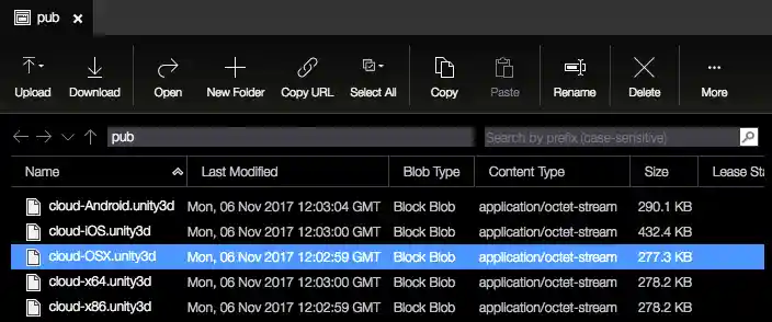 Upload blobs using Azure Storage Explorer