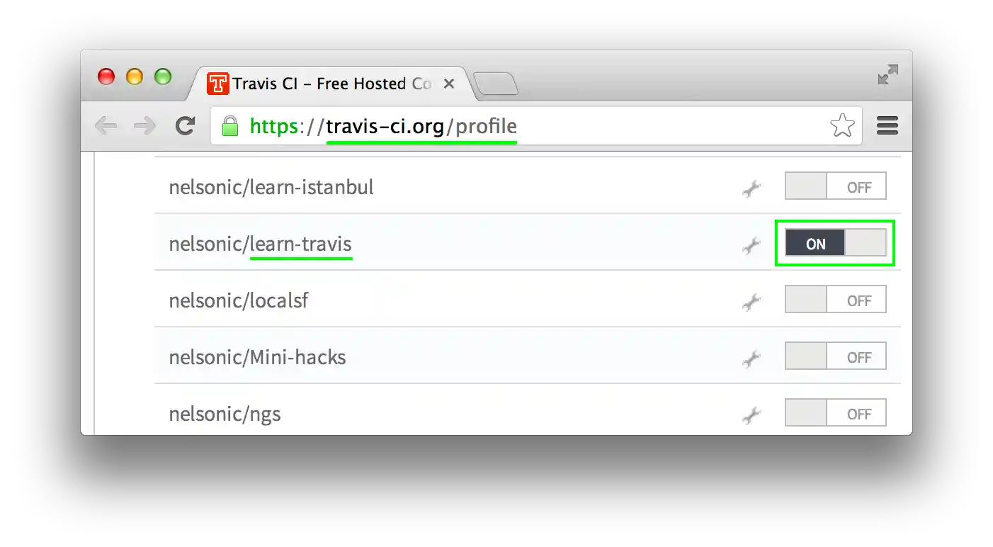 Enable Repo in Travis