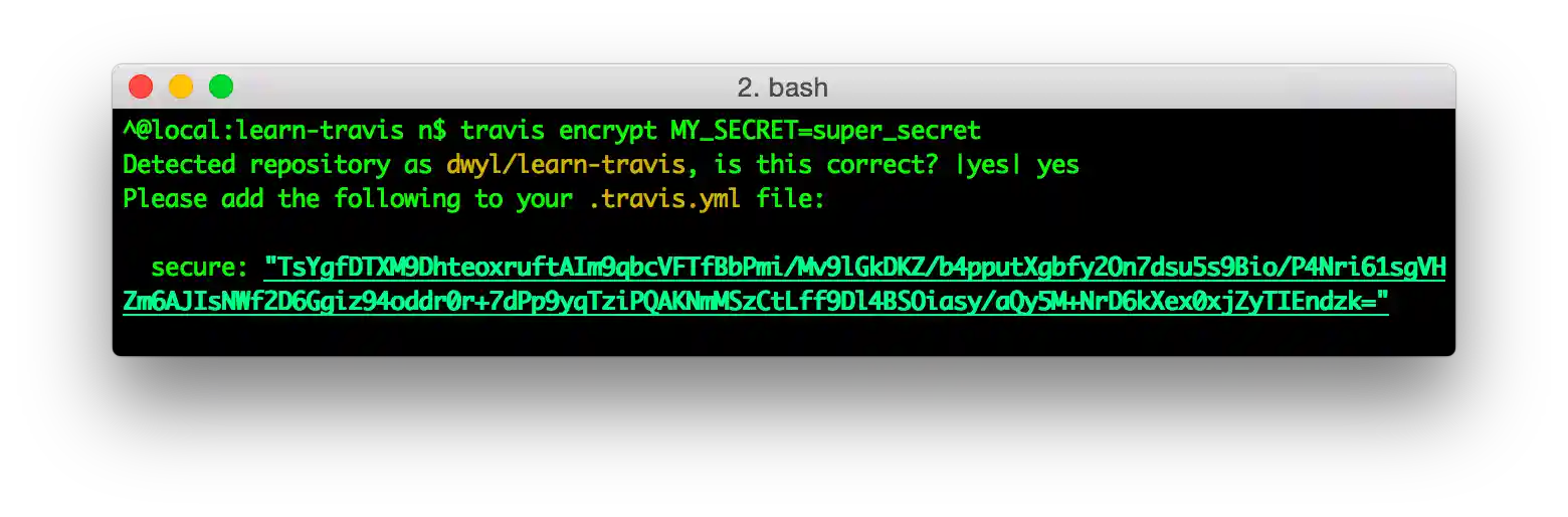 learn-travis-encrypted-variable