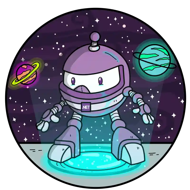 dotnet bot in space