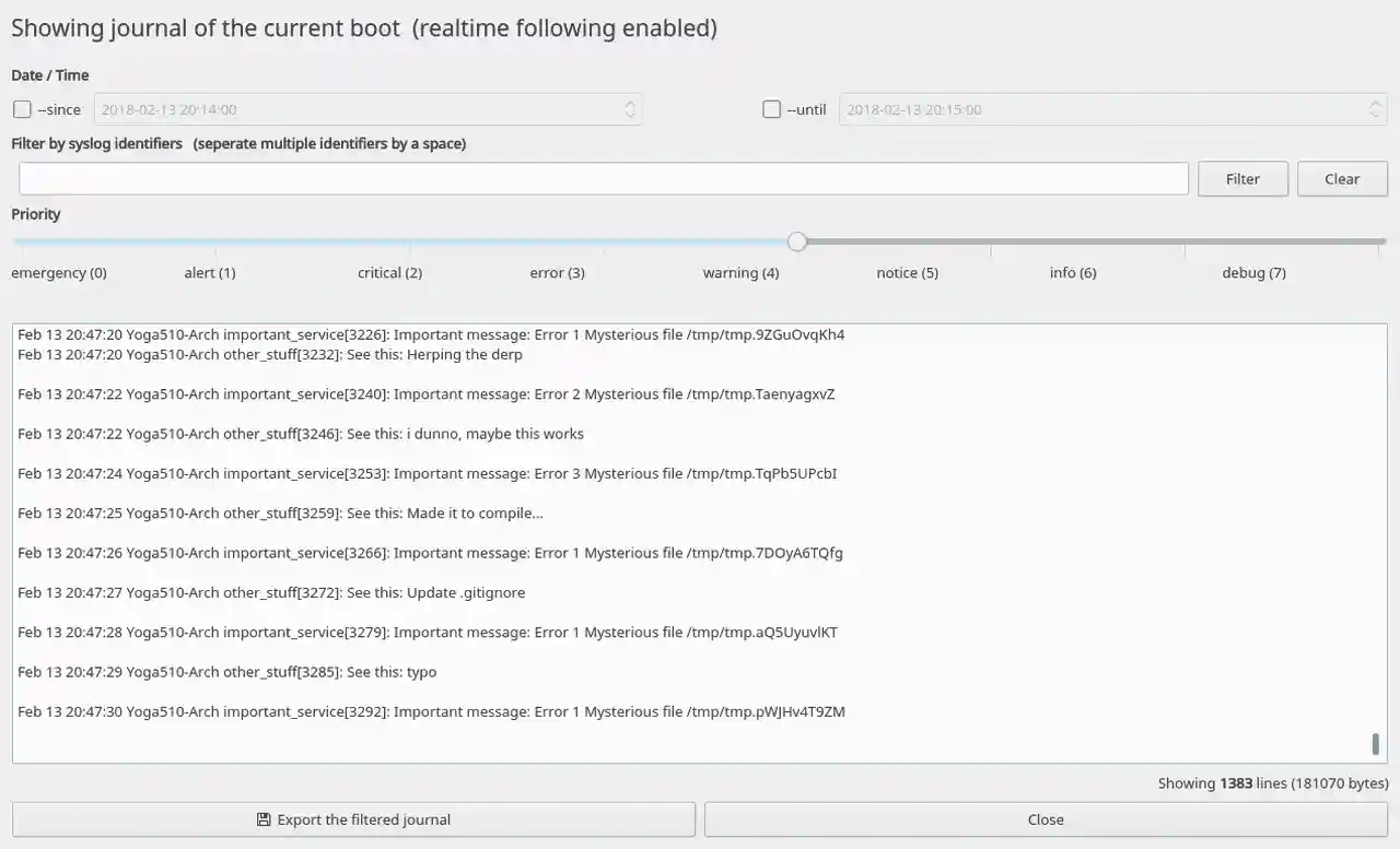 Use the filter option and regular expressions to find what you are looking for