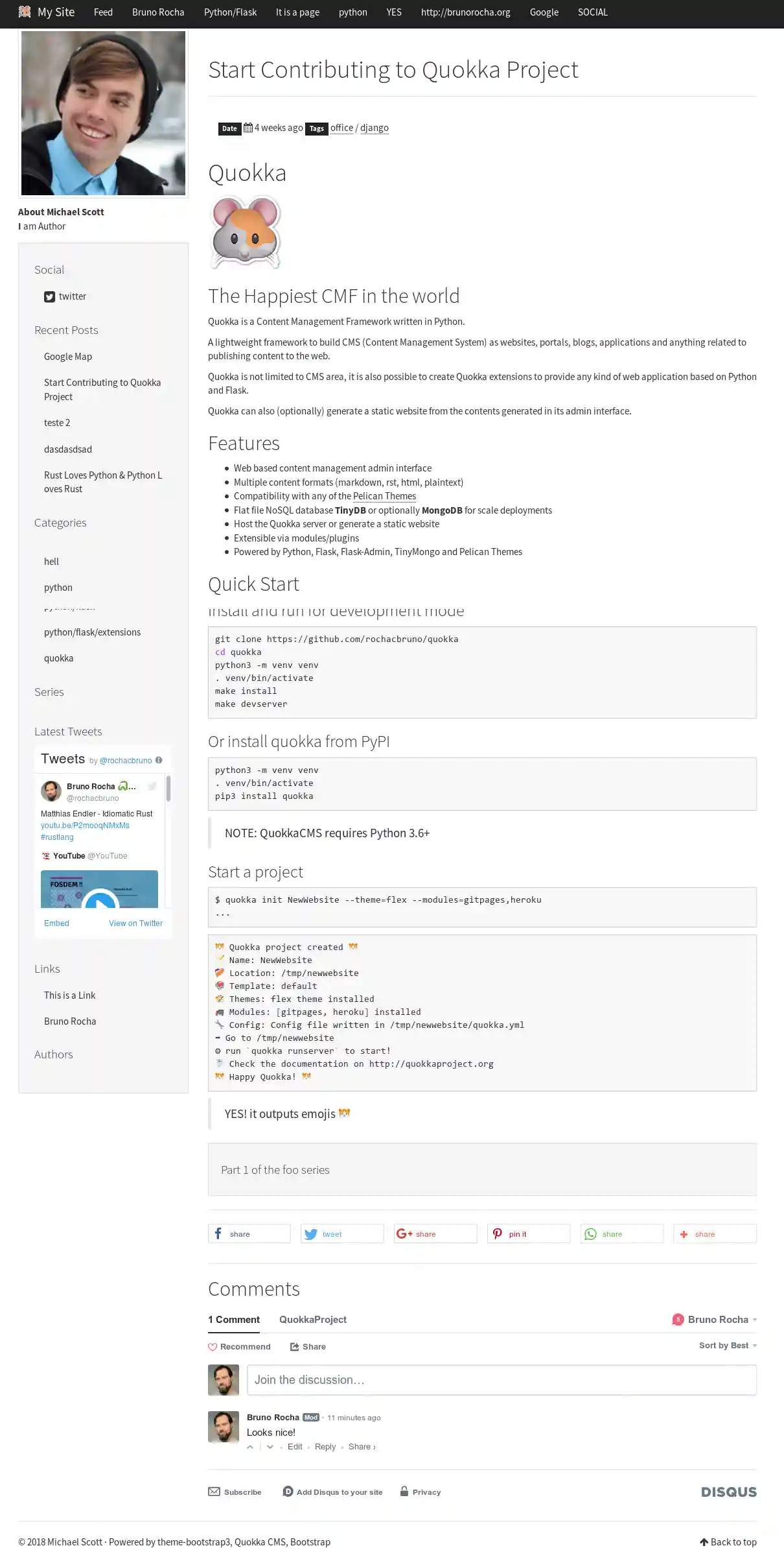 start contributing to quokka project my site2