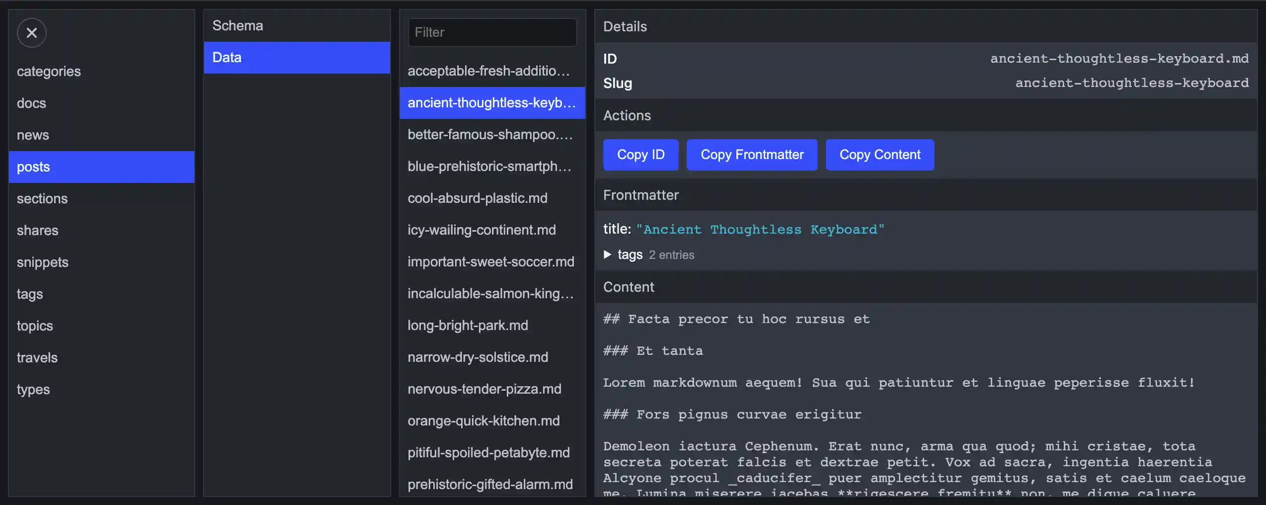 Entry data preview in astro-content-devtools