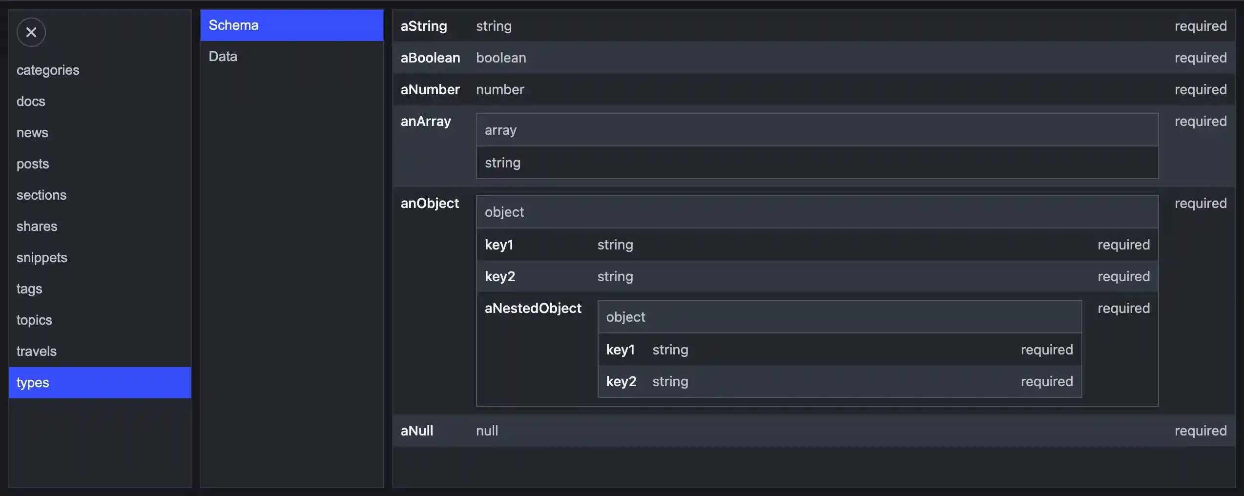 Schema preview in astro-content-devtools