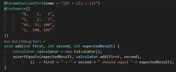 ParameterizedTest annotation