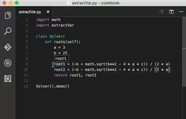 Refactoring code into a method