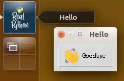 A small GUI with custom icons