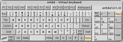 Screenshot of xvkbd