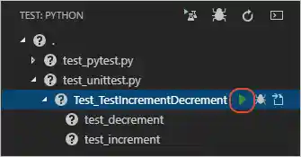 Running tests at specific scopes through Test Explorer