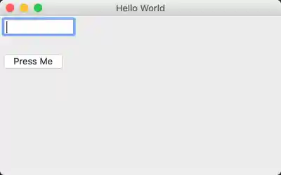 Hello World in wxPython with widgets