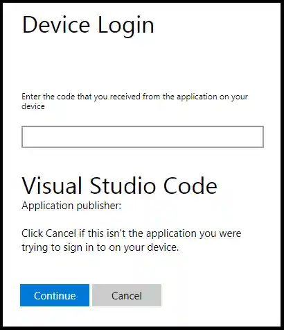 Azure Device Login