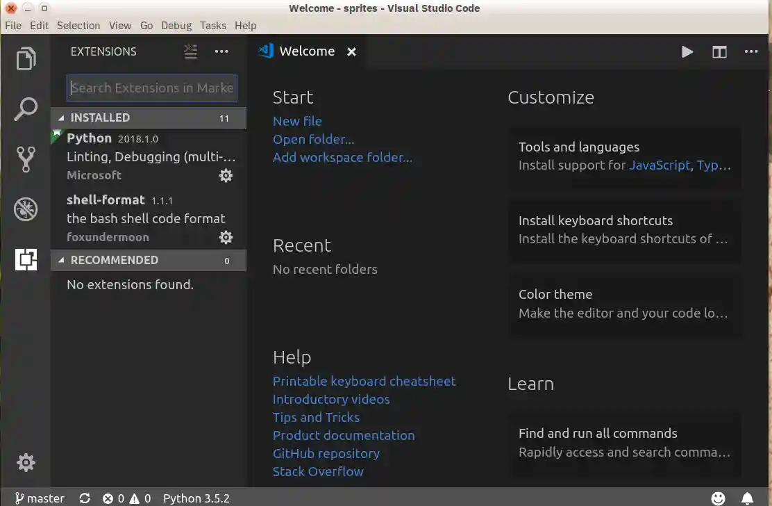 Visual Studio Code editor