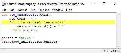 Python IDLE breakpoint pt. 2