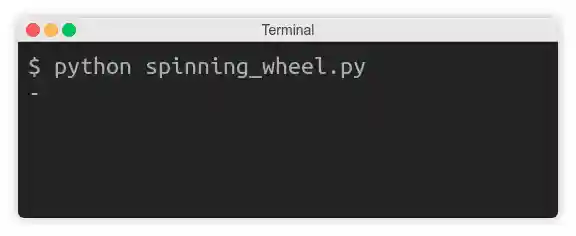 Indefinite animation in the terminal