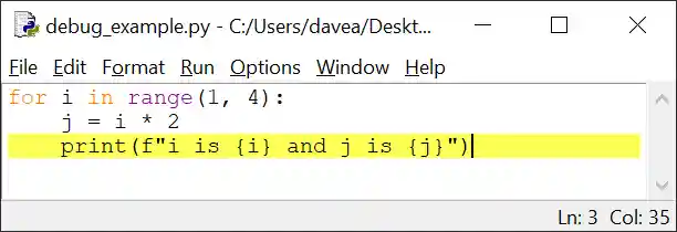 Python IDLE breakpoint pt. 1