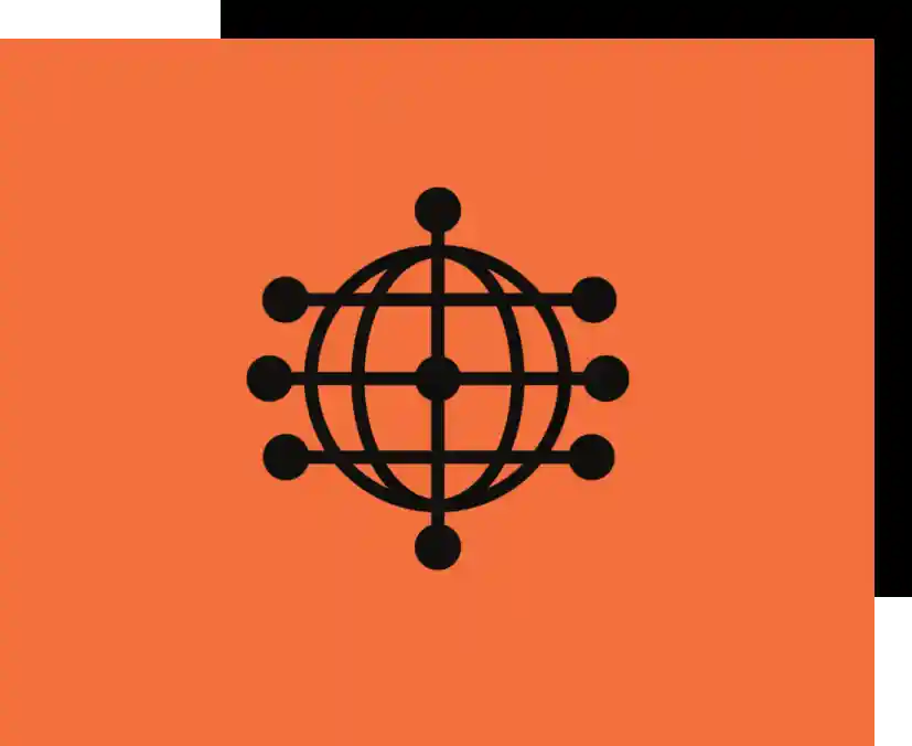 This is a black graphic icon that represents website CDN and WordPress performance.