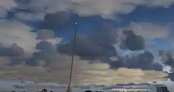 Launch smoke trail
