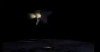 Orbital insertion burn at night