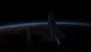 The OV in orbit at Sunset 2