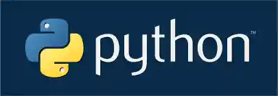 Python logo on dark blue background Python logo on dark blue background
