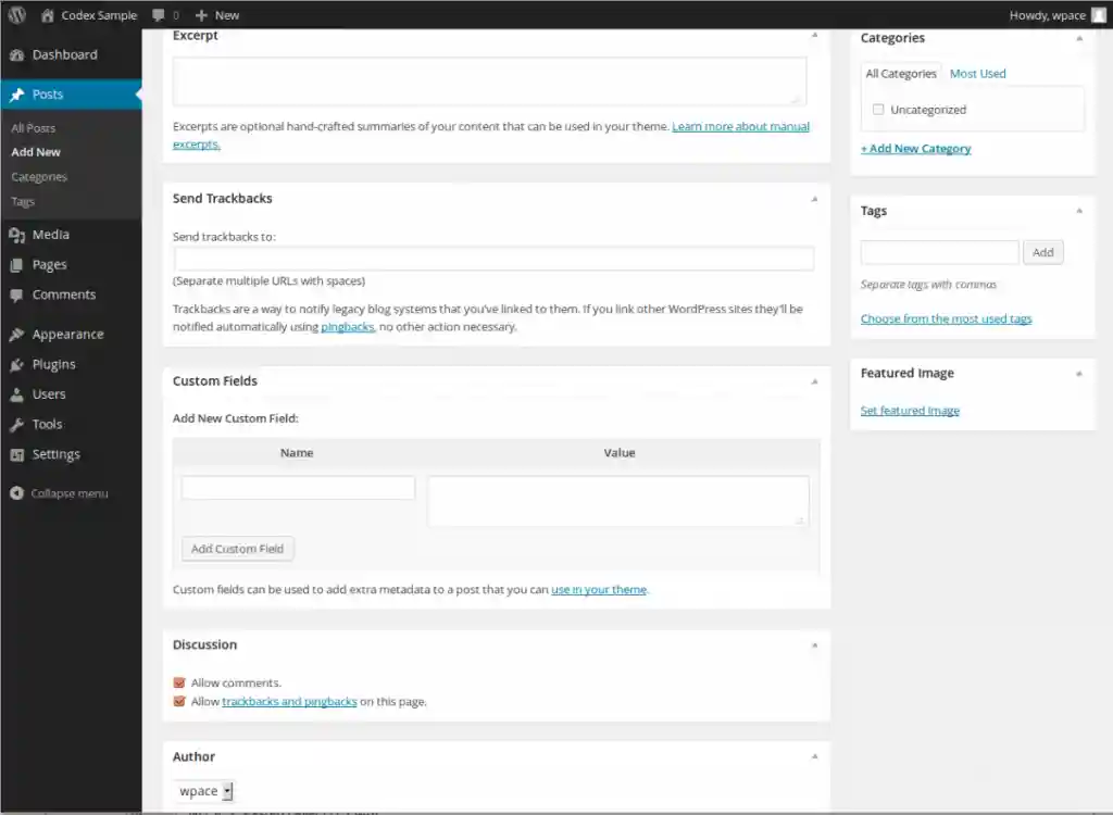 Adding new post options