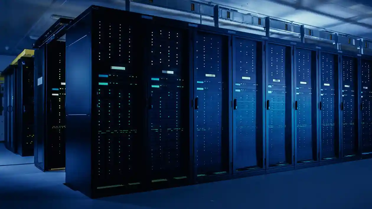 Data Center With Server Racks