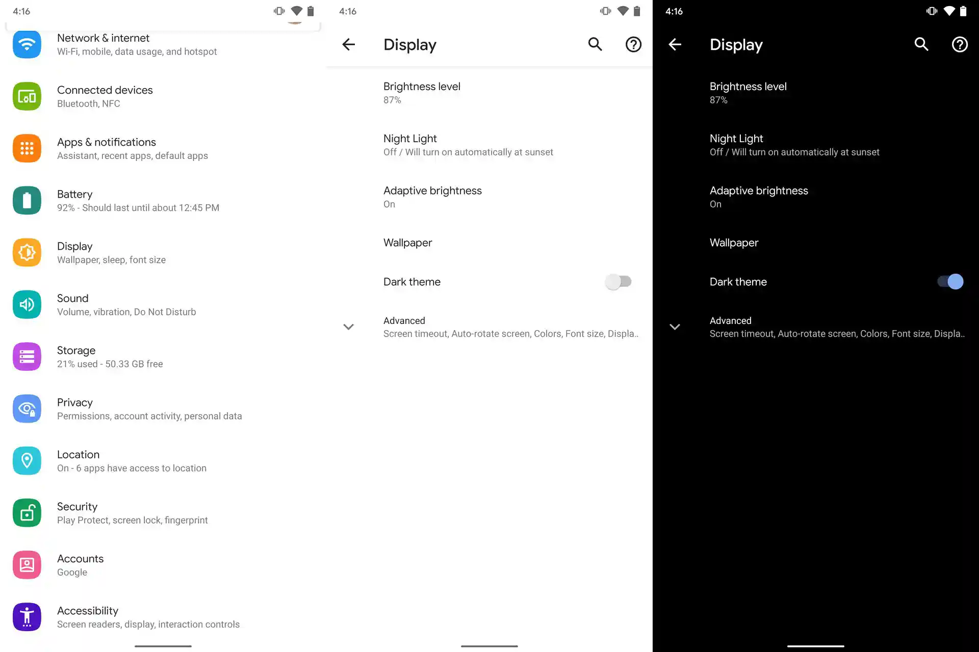 android 10 dark mode screenshots android 10 dark mode screenshots