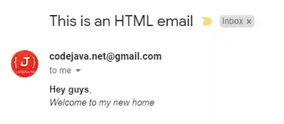 html email content