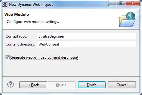 web module option