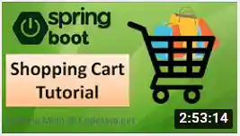 spring boot shopping cart tutorial