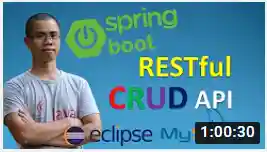 spring boot restful CRUD API tutorial