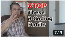 stop bad coding habits