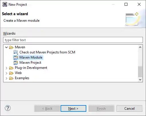 Choose Maven Module