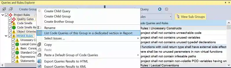 Add Misra Rules to Report