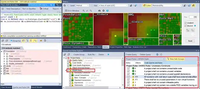 misra c++ rules in CppDepend
