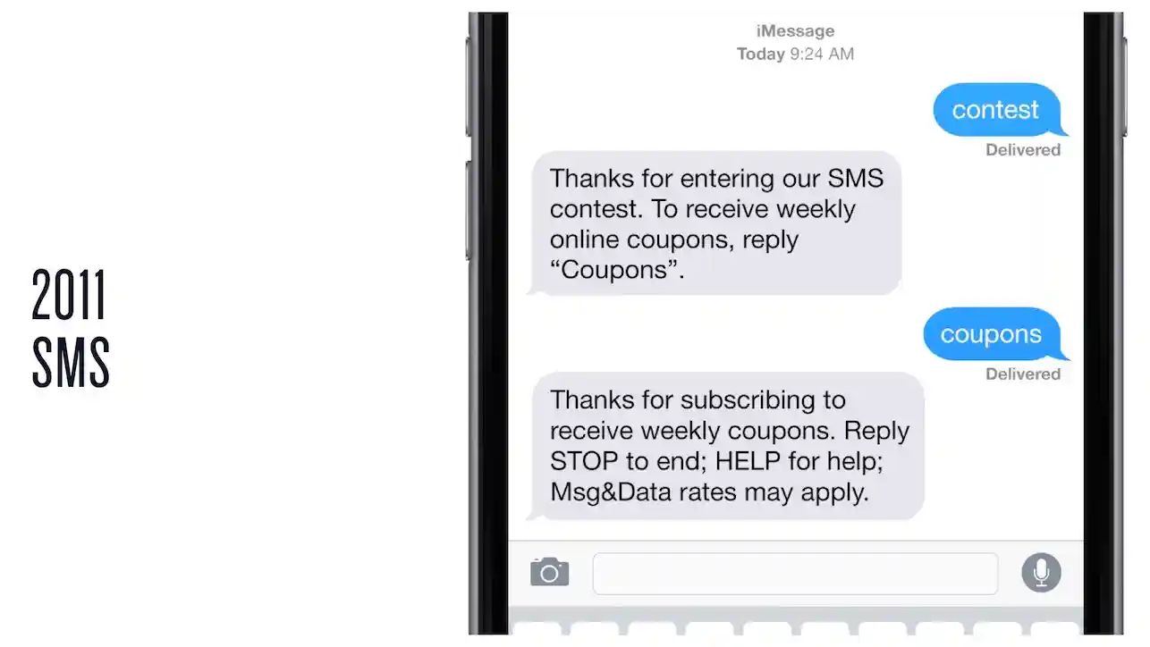 Twilio added an SMS API in 2011.
