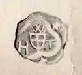 Wiener Pfennig mit dem Kreuzschild, W(ien), H(ausgenossenschaft) (T)eschler, 1460/1463