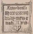 Gedenkstein an die Errichtung der Mörung, 1388