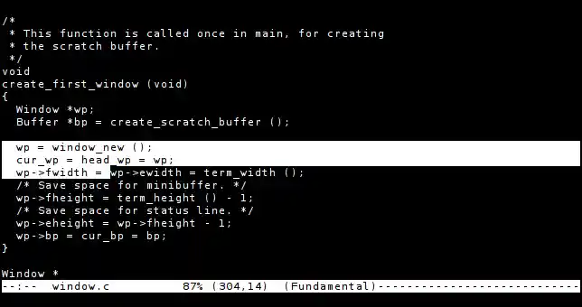 Screenshot: syntax highlighting