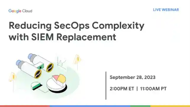 Reducing SecOps complexity with SIEM replacement written with an image of binoculars