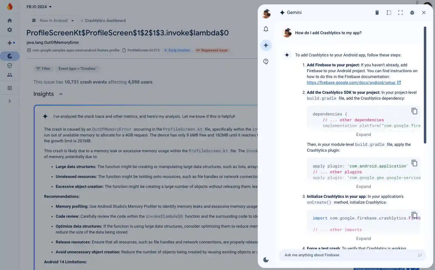 Gemini in Firebase