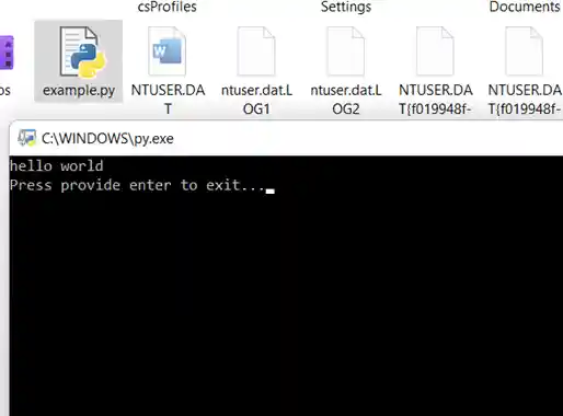 Run Python scripts using a file manager