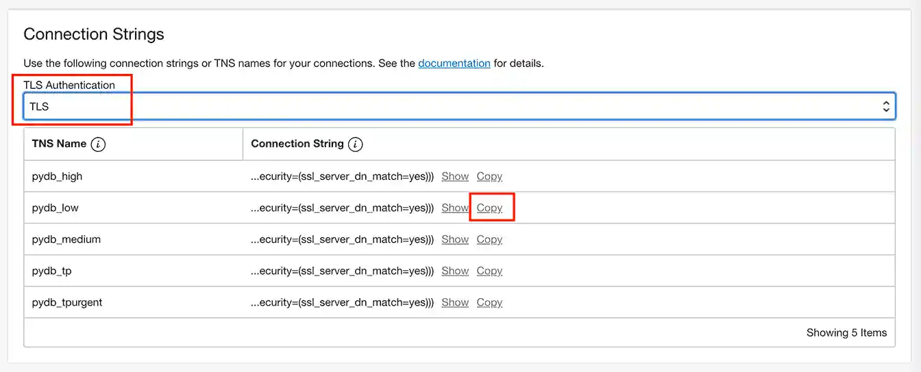 Screenshot of Oracle Autonomous Cloud database creation button